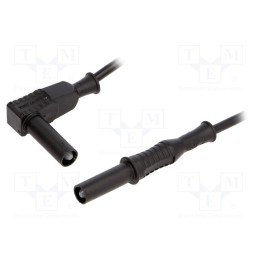 1 pcs x ELECTRO-PJP - 2357-IEC-200-SW - Test lead, 36A, banana plug 4mm,angular banana plug 4mm, Len: 2m