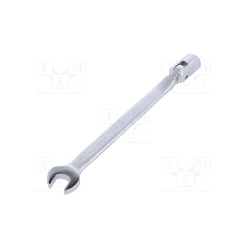 1 pcs x KING TONY - 1020-13 - Wrench, combination swivel head socket,with joint, L: 206mm