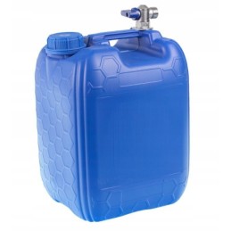 Water bank container with tap, 10l, blue