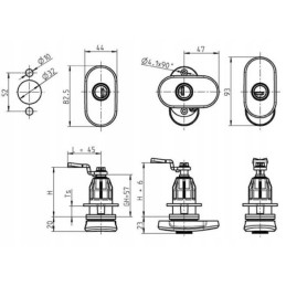 Cylinder container lock without opening indicator