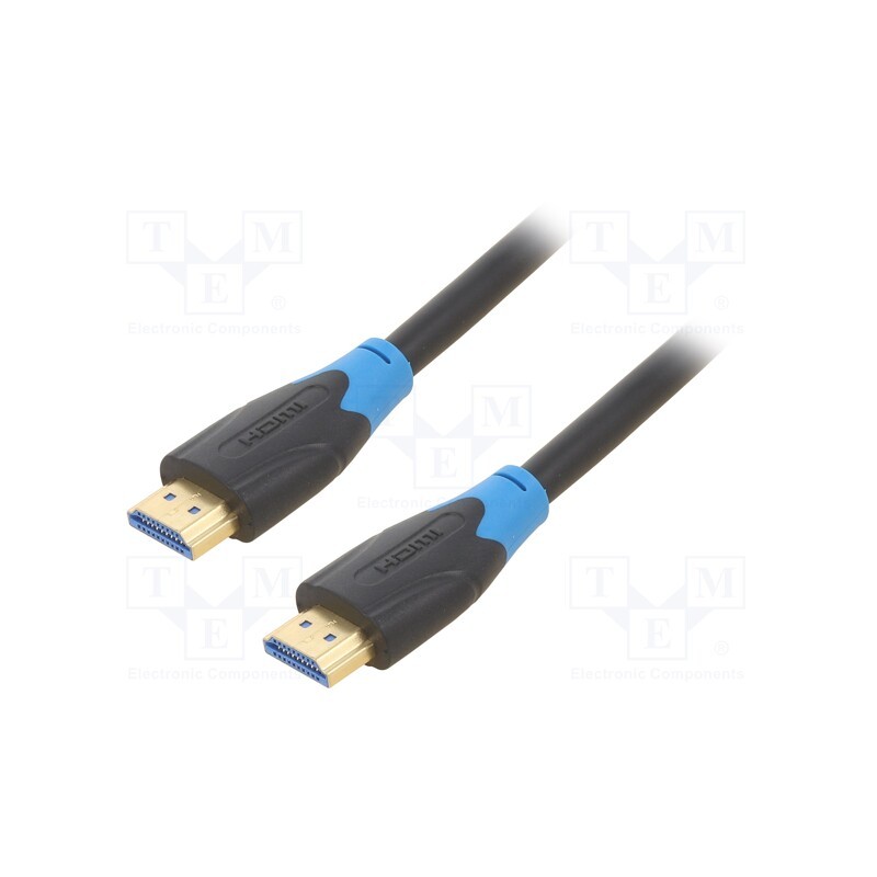 1 pcs x VENTION - AAGBJ - Cable, HDMI 2.0, HDMI plug,both sides, PVC, 5m, black, 30AWG