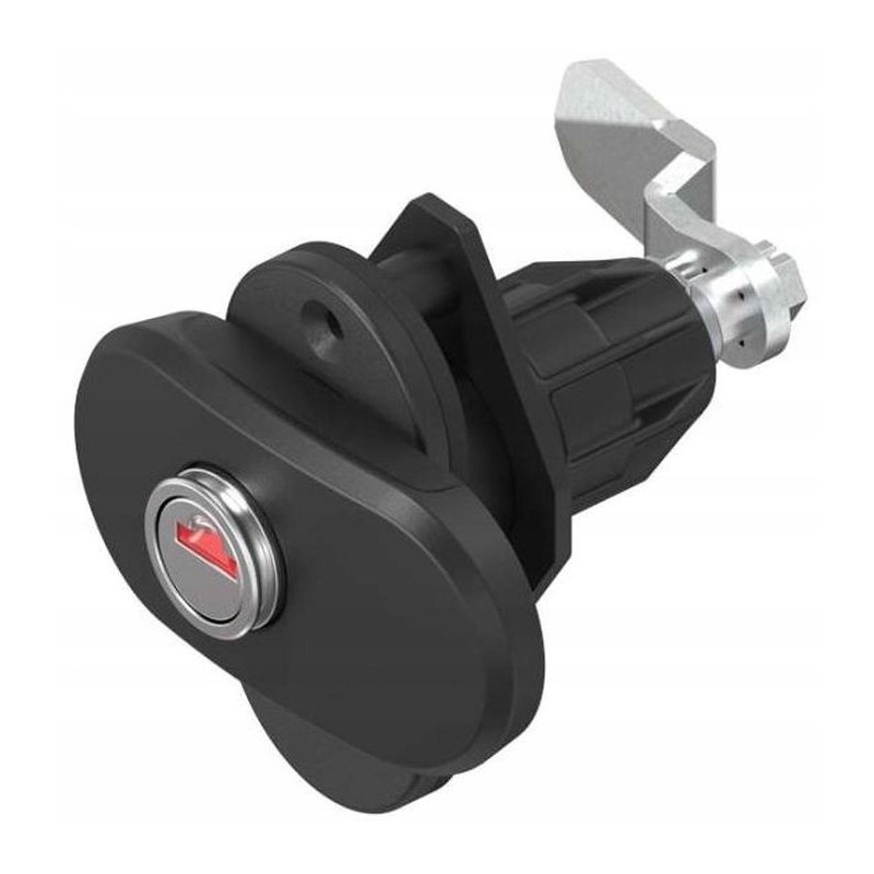 Lock for the cylinder container in the garage of the camper trailer