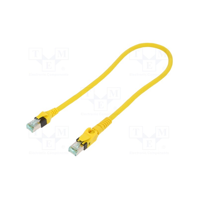 1 pcs x HARTING - 9488447745005 - Patch cord, S/FTP, 6a, stranded, Cu, PUR, yellow, 0.5m, 27AWG