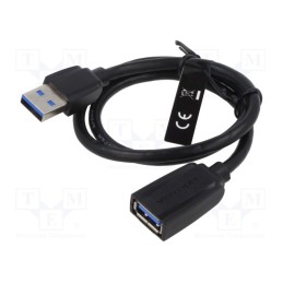 1 pcs x VENTION - VAS-A45-B050 - Cable, USB 3.0, USB A socket,USB A plug, nickel plated, 0.5m