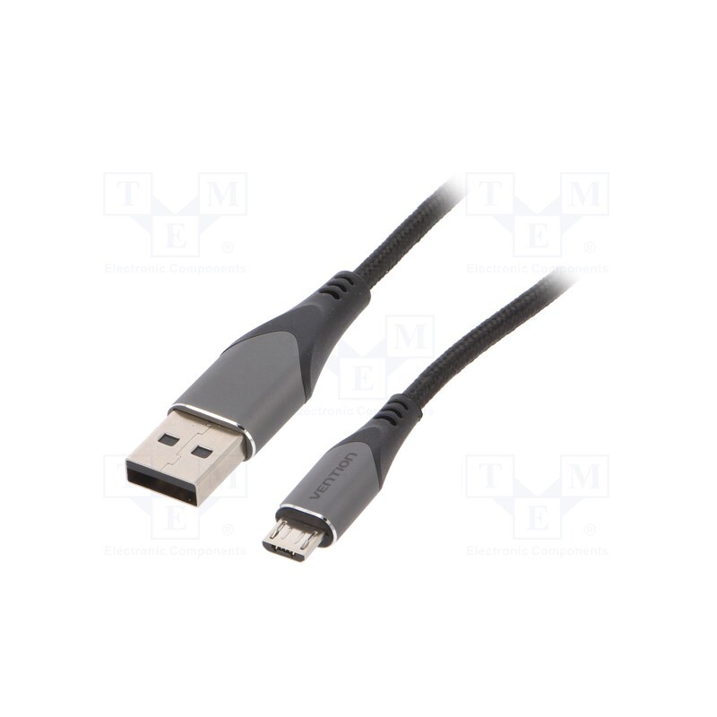 1 pcs x VENTION - COAHF - Cable, USB 2.0, USB A plug,USB B micro plug, nickel plated, 1m