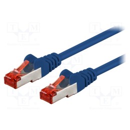 1 pcs x Goobay - 95462 - Patch cord, S/FTP, 6, stranded, CCA, PVC, blue, 0.5m, 27AWG