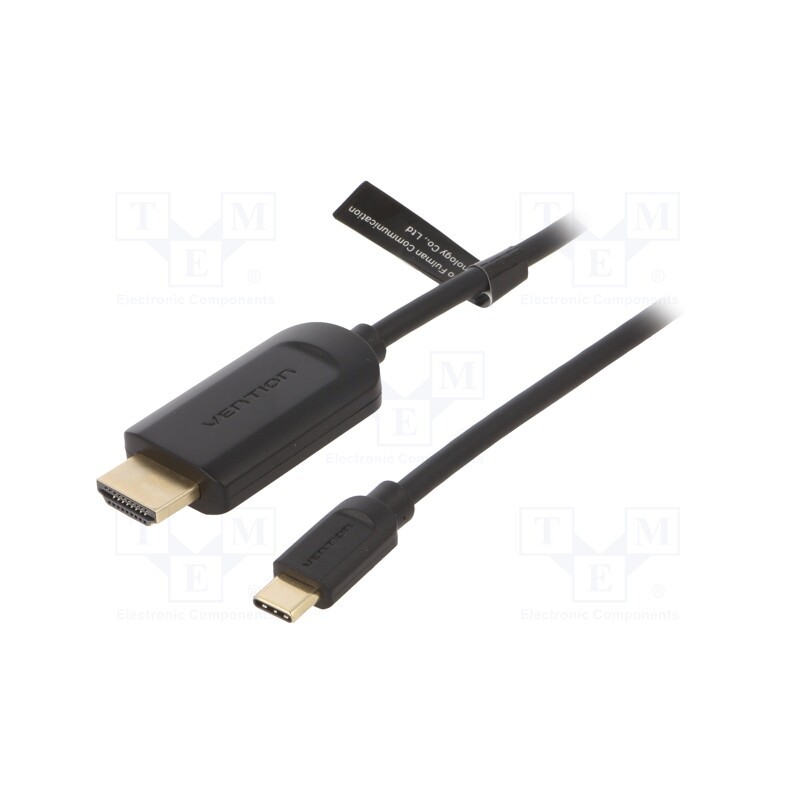 1 pcs x VENTION - CGUBH - Adapter, HDMI 1.4, HDMI plug,USB C plug, gold-plated, 2m, PVC