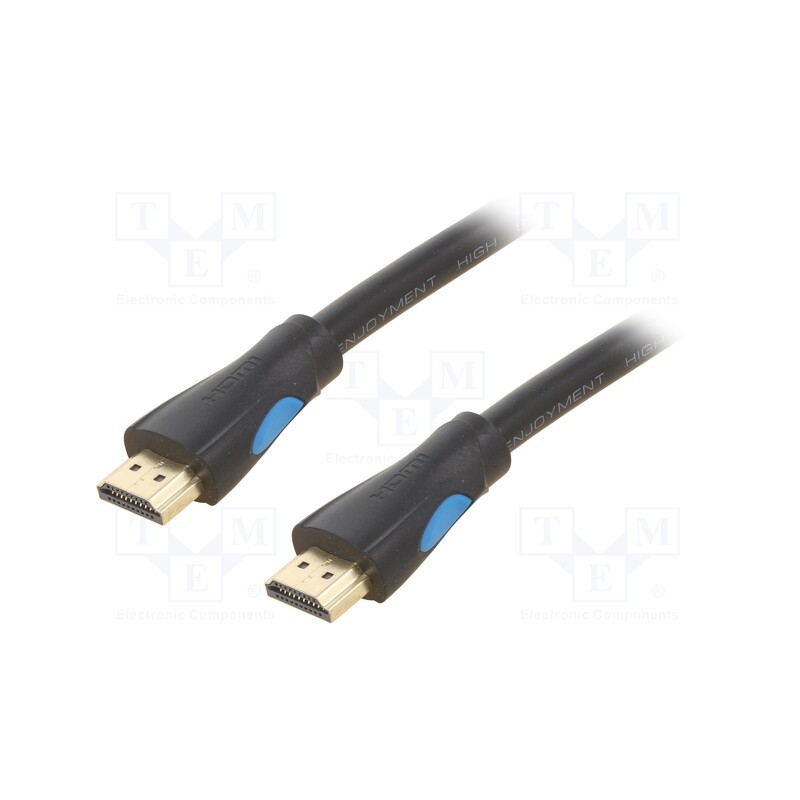 1 pcs x VENTION - AAOBK - Cable, HDMI 1.4, HDMI plug,both sides, PVC, Len: 8m, black, 28AWG