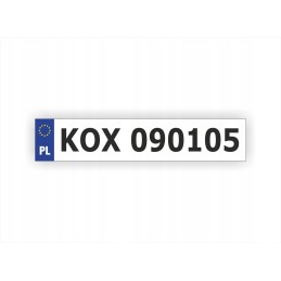 Registration sticker for a Kiper tipper semi-trailer, large, xxl, 100x20cm