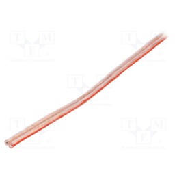 1 rol x LOGILINK - CA1076 - Wire: loudspeaker cable, stranded, CCA, transparent, unshielded