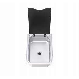 Built-in sink in a linear thetford camper