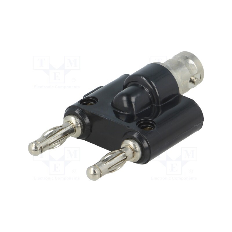 1 pcs x MUELLER ELECTRIC - BU-P1269 - 4mm banana, banana 4mm socket x2,BNC socket, 500V, double
