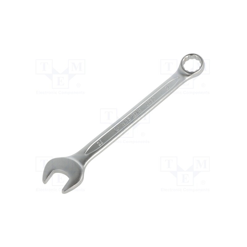 1 pcs x KING TONY - 1060-21 - Wrench, combination spanner, 21mm, Chrom-vanadium steel, L: 255mm