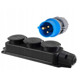 Camping reduction adapter cable 16a 3x 230v 40