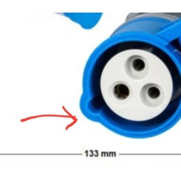 Camping reduction adapter cable 16a 3x 230v 50