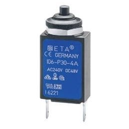 1 pcs : 106-M2-P10-1.5A - Circuit Breakers Miniaturised single pole thermal circuit breaker with push-to-reset tease free, trip-