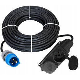 Camping reduction adapter cable 16a 2x 230v 50