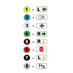 Spiral extension cable trailer plug 13pin extension cable 1 8m