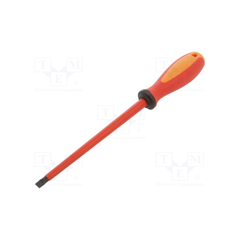 1 pcs x UNIOR - 616442 - Screwdriver, insulated, slot, 8,0x1,2mm, Blade length: 175mm
