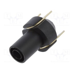 1 pcs x POMONA - 73096-0 - Socket, 4mm banana, 24A, black, PCB, insulated,with contacts