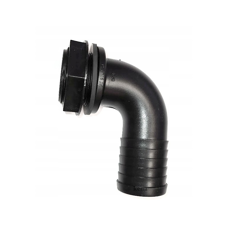 Angled screw-on grommet connector 1 1 4 x 40m, culvert to the tank