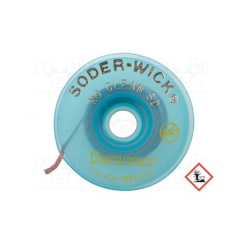1 rol x CHEMTRONICS - SW60-3-10 - Tape: desoldering, halide-free,rosin,No Clean,ROL0, W: 2mm, L: 3m