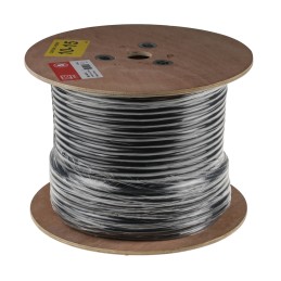 1 Reel of 100 M - RS PRO 3 Core Power Cable, 1.5 mm², 100m, Black CPE Sheath, TRS, 16 A, 300 V, 500 V