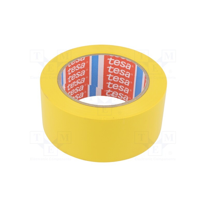 1 pcs x TESA - 60760-00095-15 - Tape: warning, yellow, L: 33m, W: 50mm, self-adhesive, Thk: 0.15mm