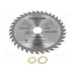 1 pcs x PROLINE - 84183 - Circular saw, Ø: 184mm, Øhole: 30mm, Teeth: 36, cemented carbide
