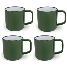 Kampa Fern mugs, 4 pcs, green, non slip