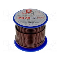 1 rol x BQ CABLE - DN2E1.50/0.25 - Coil wire, double coated enamelled, 1.5mm, 0.25kg, -65÷200°C