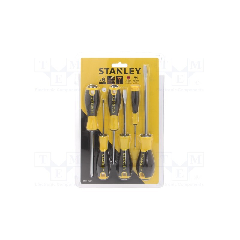 1 set x STANLEY - STHT0-60208 - Kit: screwdrivers, Phillips,slot, Essential, blister, 6pcs.