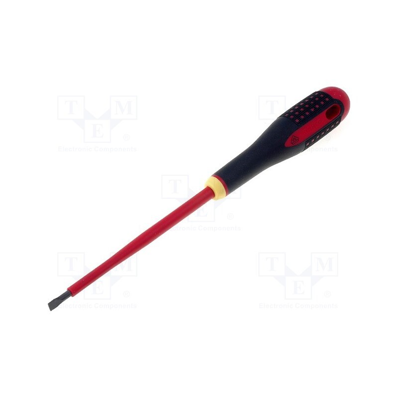 1 pcs x BAHCO - BE-8050S - Screwdriver, insulated, slot, 5,5x1,0mm, Blade length: 125mm