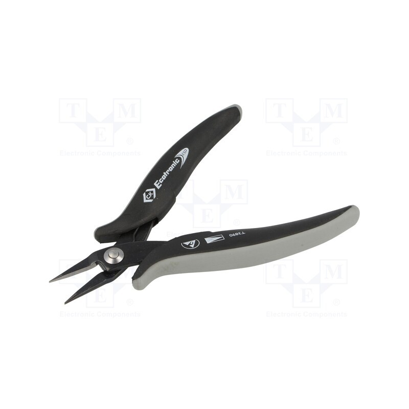 1 pcs x C.K - T3890 - Pliers, half-rounded nose, ESD, for gripping,for bending, 145mm
