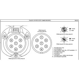 Trailer socket adapter, reduction 13-7, plastic