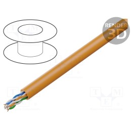 1 m x BITNER - TI0119 - Wire, BiTLAN,U/UTP, 4x2x23AWG, 6, data transmission, solid, Cu
