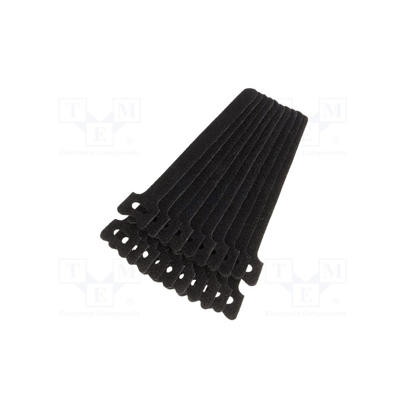 1 pcg x KSS WIRING - MGTR135 BK - Hook and loop fastener, L: 135mm, W: 12mm, black, 20pcs, Ømax: 33mm
