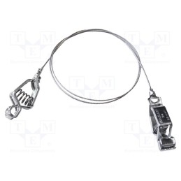 1 pcs x MUELLER ELECTRIC - AI-000448-18 - Test lead, both sides,aligator clip, Len: 0.46m, stainless steel