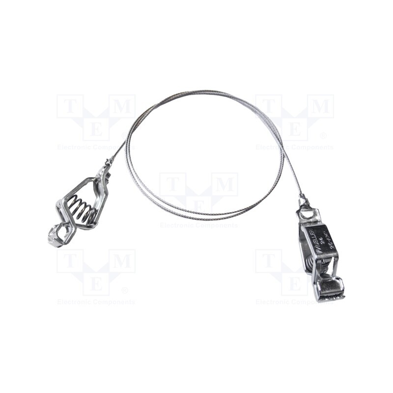 1 pcs x MUELLER ELECTRIC - AI-000448-18 - Test lead, both sides,aligator clip, Len: 0.46m, stainless steel