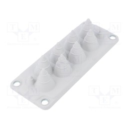 1 pcs x TRELLEBORG - MC10 IP54 RAL 7035 UL94 V-0 - Multigate grommet, light grey, Holes no: 10, -40÷100°C, UL94V-0