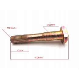 Front wheel bolt stud with nut Nissan D01