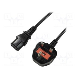 1 pcs x LOGILINK - CP121 - Cable, 3x0.75mm2, BS 1363 (G) plug,IEC C13 female, 1.8m, black