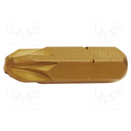1 pcg x UNIOR - 604695 - Screwdriver bit, Pozidriv®, PZ2, Overall len: 25mm, 3pcs.