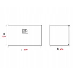 Daken Zen tool box, galvanized, black, 500 x 350 x 400 mm