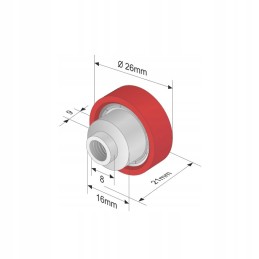 Roof bearing roller versus diameter 26mm, sleeve 10 pcs