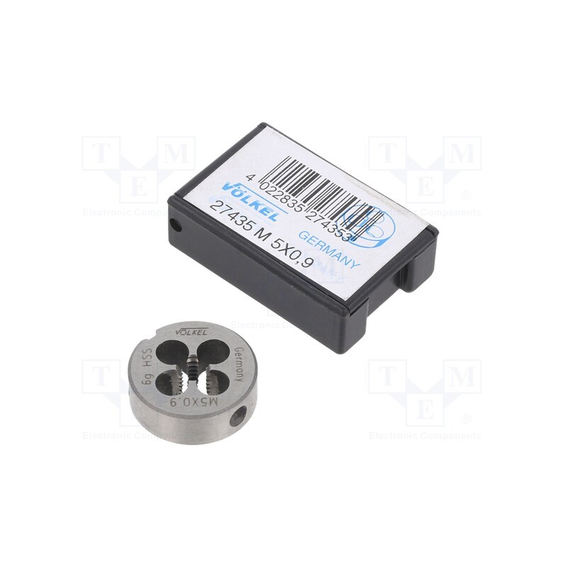 1 pcs x Vu00d6LKEL - 27435 - Threading die, high speed steel stal szybkotnąca HSS, M5, 0.9