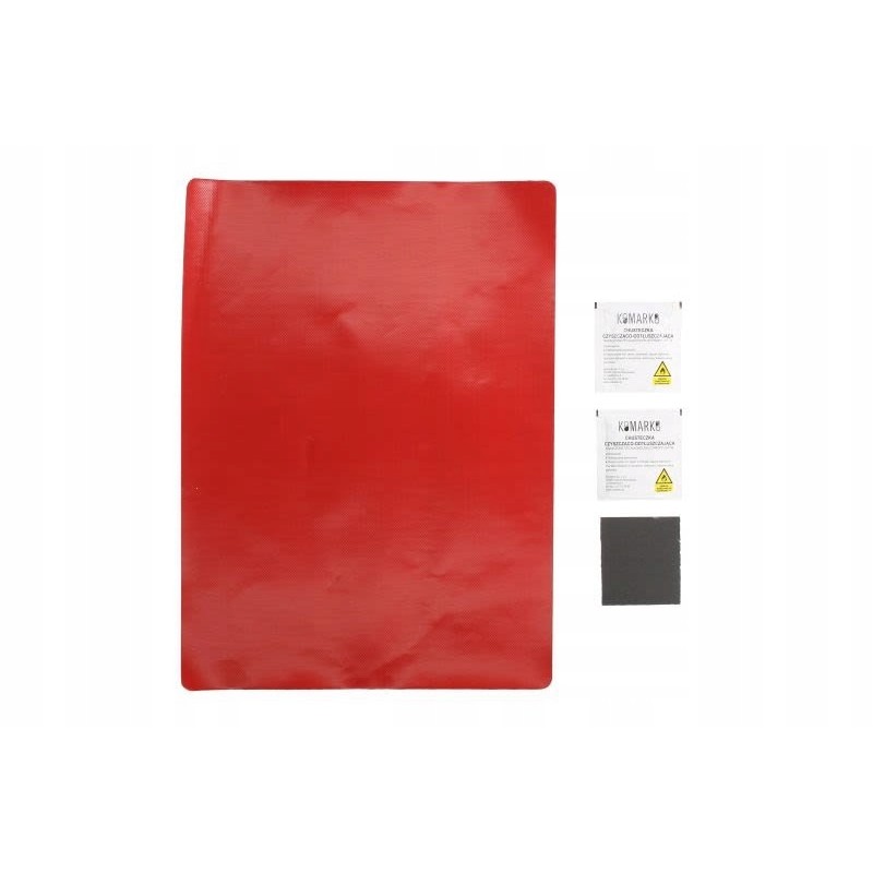 Tarpaulin repair kit, red, 35cm x 42cm