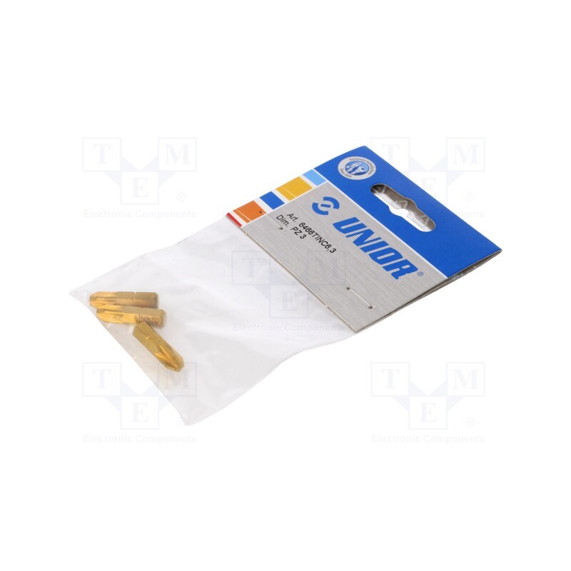1 pcg x UNIOR - 604696 - Screwdriver bit, Pozidriv®, PZ3, Overall len: 25mm, 3pcs.