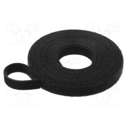1 pcs x TESA - 55239-00000-01 - Tape: hook and loop, W: 10mm, L: 5m, black, Application: bundling
