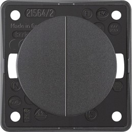 Double switch 230v Berker anthracite